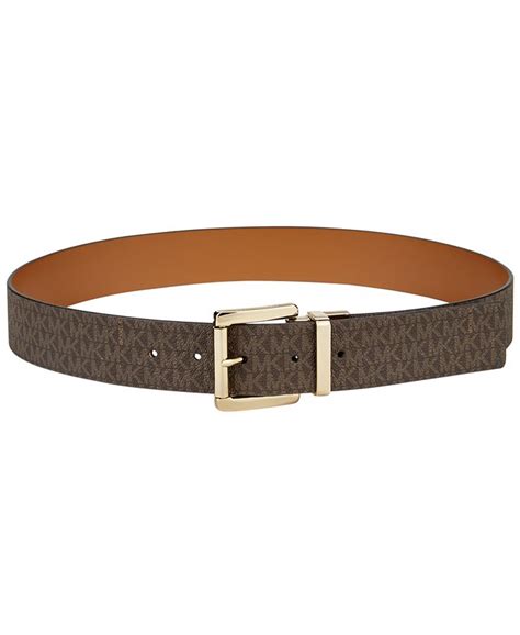 size 32 michael kors belt mens|Michael Kors reversible leather belt.